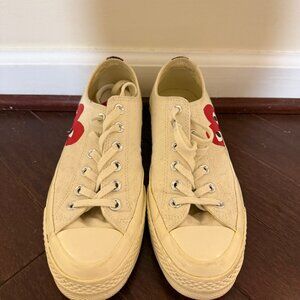 White CDG low converse